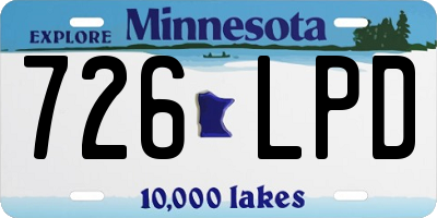 MN license plate 726LPD