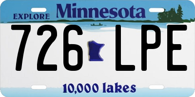MN license plate 726LPE