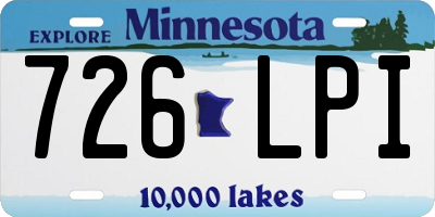 MN license plate 726LPI