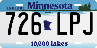 MN license plate 726LPJ