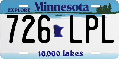 MN license plate 726LPL