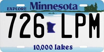 MN license plate 726LPM
