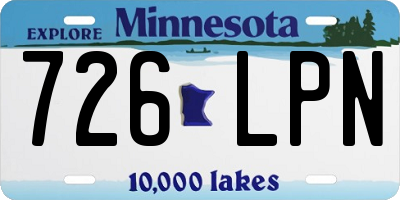 MN license plate 726LPN
