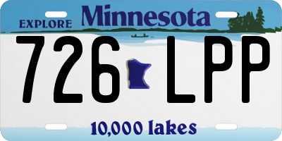 MN license plate 726LPP