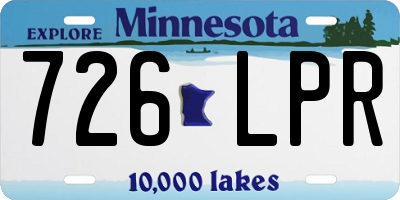 MN license plate 726LPR