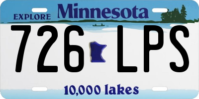 MN license plate 726LPS