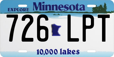 MN license plate 726LPT