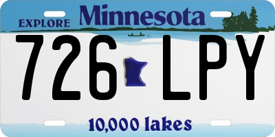 MN license plate 726LPY