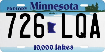 MN license plate 726LQA