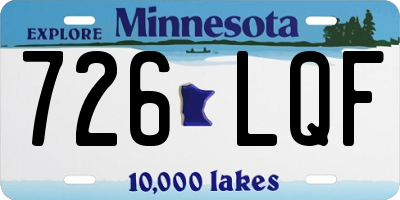 MN license plate 726LQF