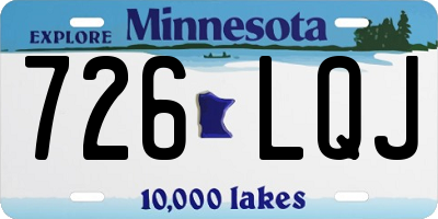 MN license plate 726LQJ