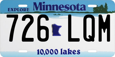 MN license plate 726LQM