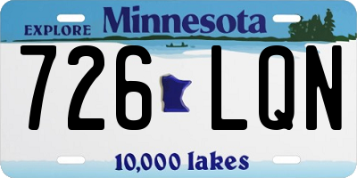 MN license plate 726LQN