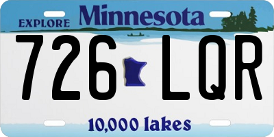 MN license plate 726LQR