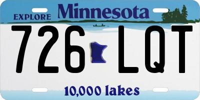 MN license plate 726LQT