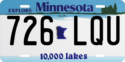 MN license plate 726LQU