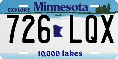 MN license plate 726LQX