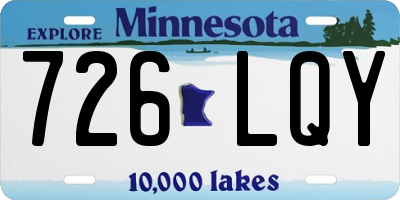 MN license plate 726LQY