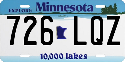 MN license plate 726LQZ