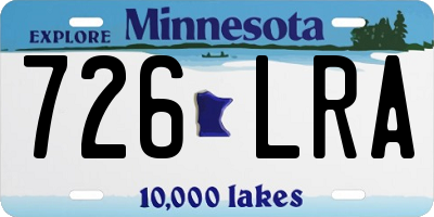 MN license plate 726LRA