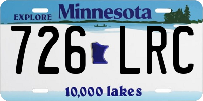 MN license plate 726LRC