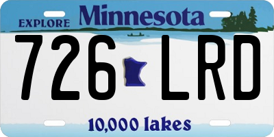 MN license plate 726LRD