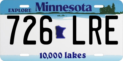 MN license plate 726LRE