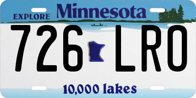 MN license plate 726LRO