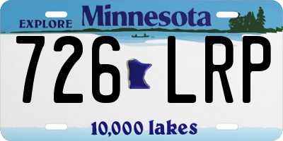 MN license plate 726LRP