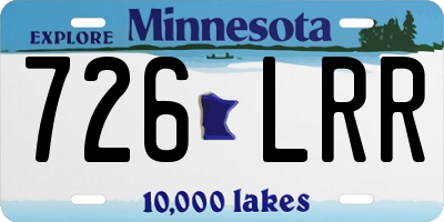 MN license plate 726LRR