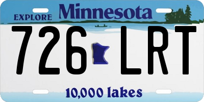 MN license plate 726LRT