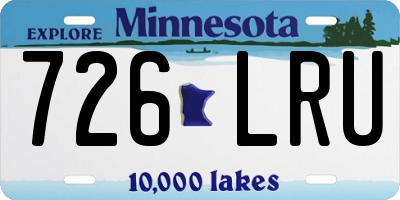MN license plate 726LRU