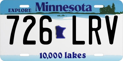 MN license plate 726LRV
