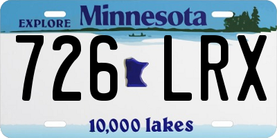 MN license plate 726LRX