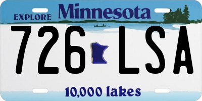 MN license plate 726LSA