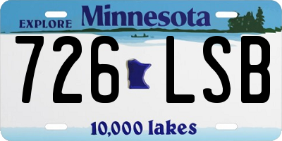 MN license plate 726LSB