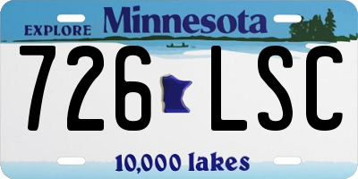 MN license plate 726LSC
