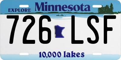 MN license plate 726LSF