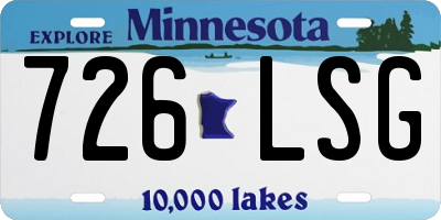 MN license plate 726LSG