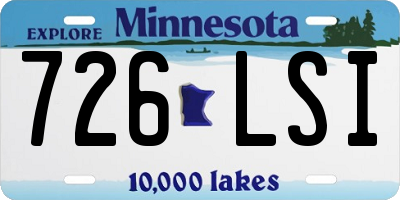MN license plate 726LSI