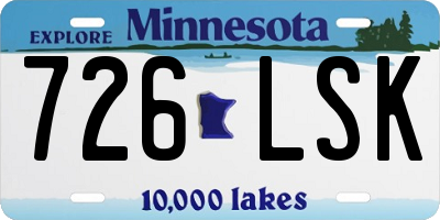 MN license plate 726LSK