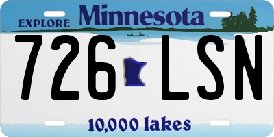 MN license plate 726LSN