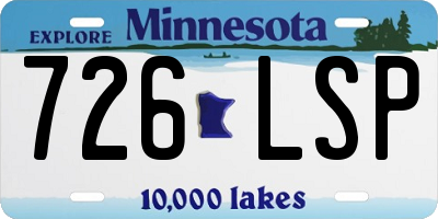 MN license plate 726LSP
