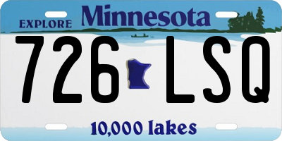MN license plate 726LSQ