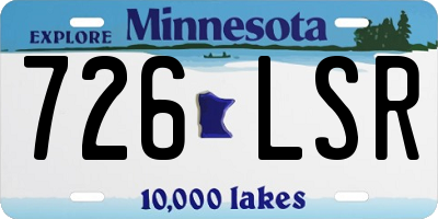 MN license plate 726LSR