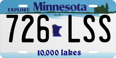 MN license plate 726LSS