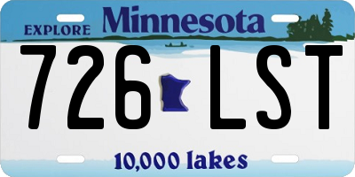 MN license plate 726LST