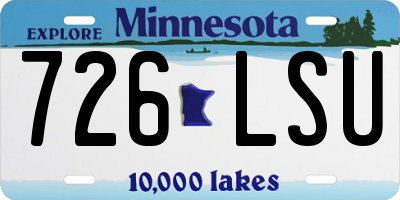 MN license plate 726LSU