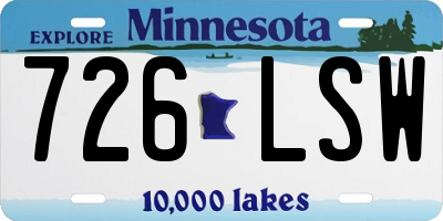 MN license plate 726LSW