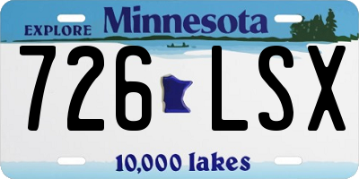MN license plate 726LSX